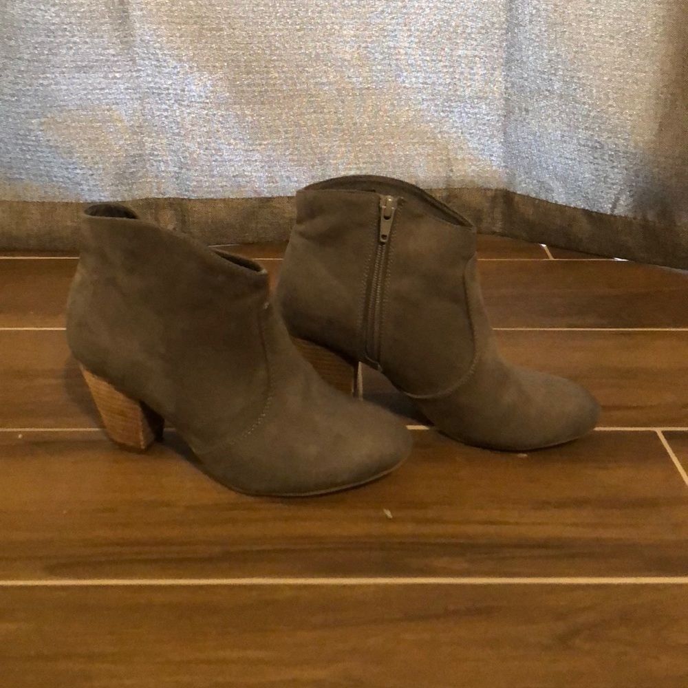 Gray booties